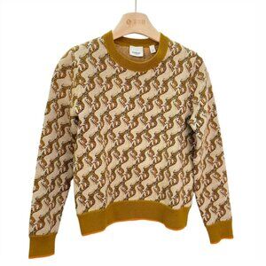 Burberry Beige merino wool-blend jacquard sweater